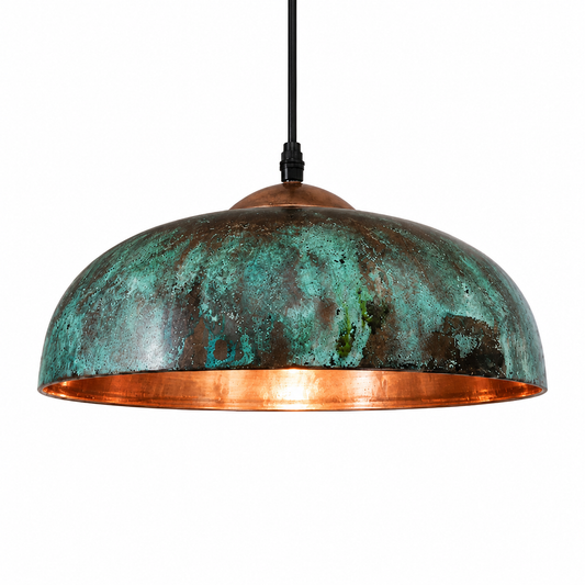 Rustic Vintage Metal Dome Pendant Light for Kitchen Dining Room Living Room Study